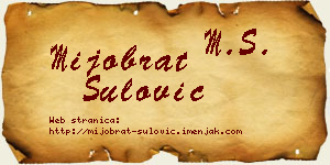 Mijobrat Šulović vizit kartica